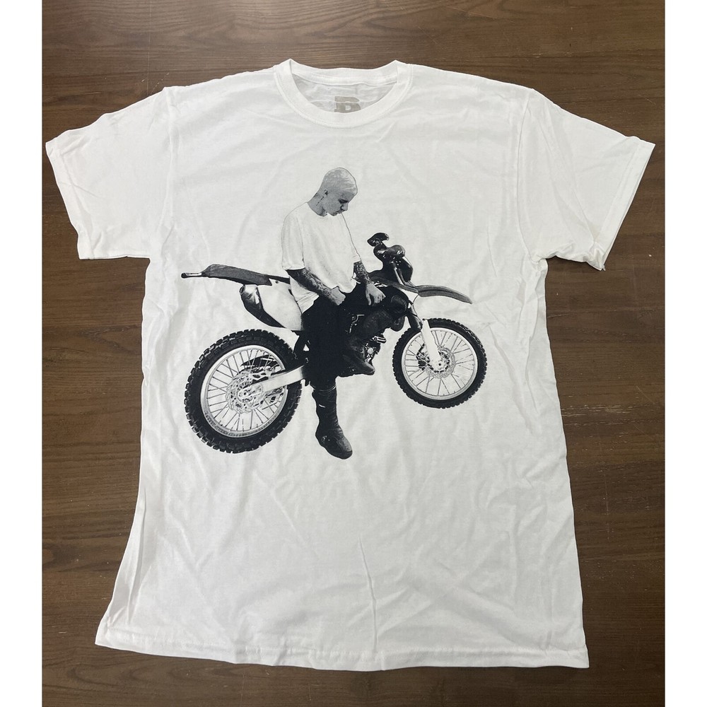 Justin Bieber Stadium Tour Team Bieber White Short Sleeve Tee Shirt Size Medium